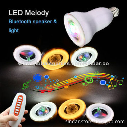 Novely gifts LED RGB bulbs bluetooth speaker smart LED bulbs